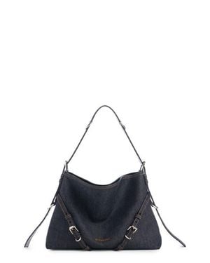 Givenchy Medium Voyou Denim Hobo Bag - Blue