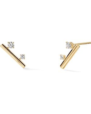 Hearts On Fire Barre 18K Floating Diamond Climber Earrings, 0.30Ct - Metallic