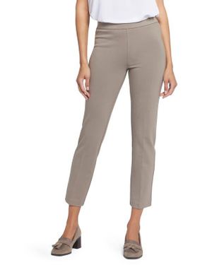 NYDJ Pull-On Ankle Straight Leg Pants - Gray