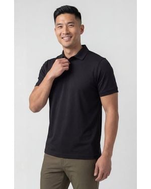 Jack Archer Clubhouse Pique Polo - Black