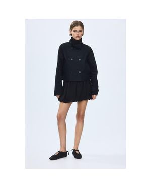 H&M Short Trench Coat - Black