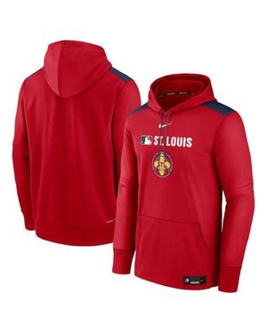 Nike St. Louis Cardinals Authentic Collection City Connect Therma Pullover Hoodie - Red