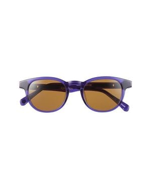 Eyebobs Clearly 46Mm Round Polarized Sunglasses - Blue