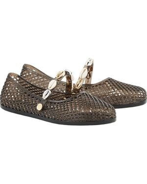 Ancient Greek Sandals Iro Shells Jelly Flat - Brown