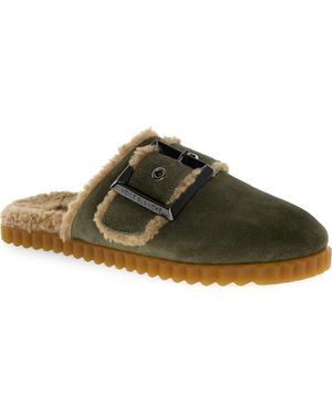 Voile Blanche Fredrik Faux Shearling Mule - Green