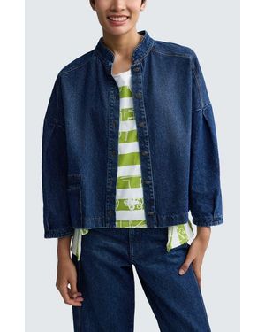 Luukaa Jada Structured Denim Jacket - Blue
