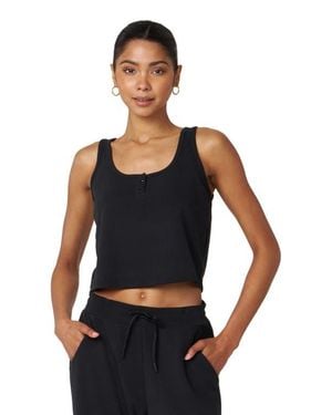 Rebody Active Retreat Waffle Tank - Black