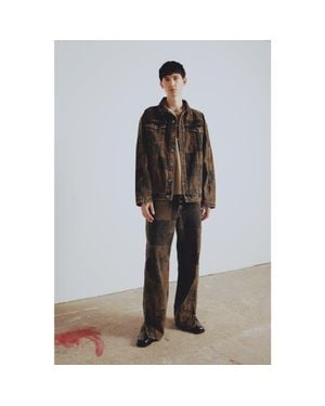 Pcfg Your *Itch Colorblocked Denim Jacket - Brown