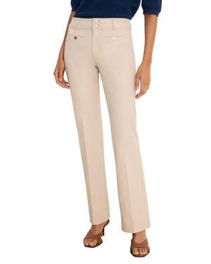 NIC+ZOE Plaza Slim Fit Bootcut Pants - Natural