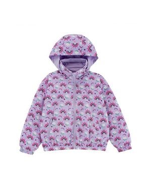 Cleonie Kids' Max Rain Water Repellent Reversible Windbreaker - Purple