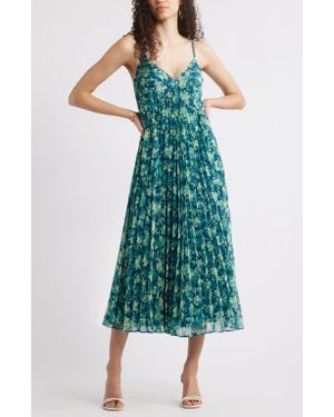 Chelsea28 Floral Pleated Sundress - Green