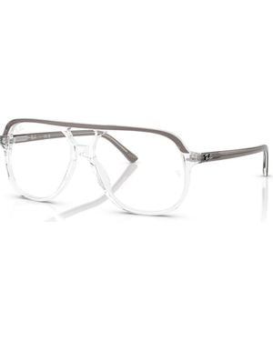 Ray-Ban 56Mm Square Optical Glasses - Metallic