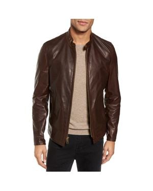 Schott Nyc Café Racer Unlined Cowhide Leather Jacket - Brown
