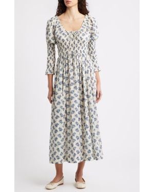 Doen Kaira Floral Convertible Organic Cotton Poplin Dress - Multicolor