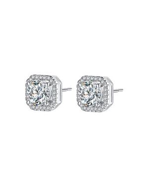 Hollywood Sensation Katlyn Crystal Stud Earrings - Metallic