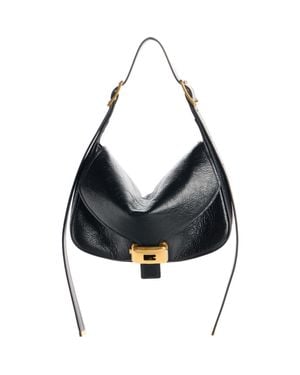 Balenciaga Medium Clicca Arena Leather Shoulder Bag - Black
