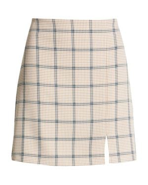 BP. Plaid Skirt - Natural