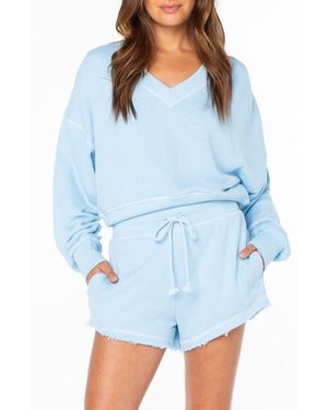 Roxy Dream Thing V-Neck Sweatshirt - Blue