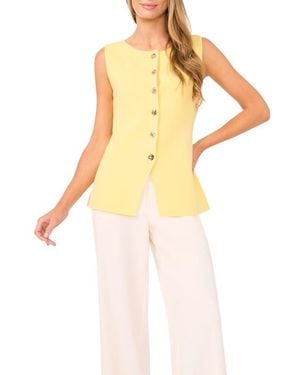 Ted Baker Sleeveless Button-Up Shirt - Yellow
