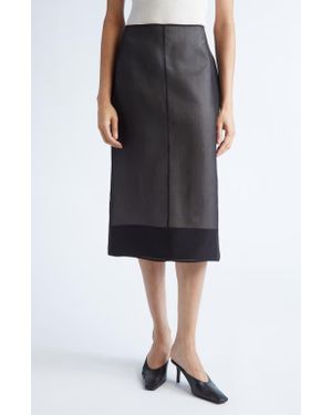 GIA STUDIOS Lucienne Silk Midi Skirt - Black