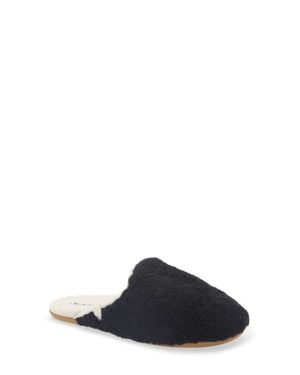 Olukai Hale Slip-On Genuine Shearling Waterproof Mule - Black