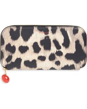 Givenchy Lucky Charms Printed Leather Zip Wallet - Metallic