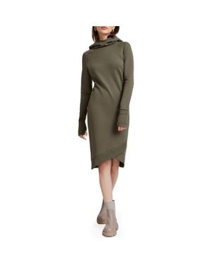 MARCELLA Hooded Sweatshirt Dress - Green