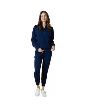 Softies Athleisure Dreamtech 1/4 Zip Jogger Set - Blue