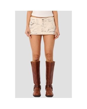 A.Brand Recycled Cotton Blend Denim Miniskirt - Multicolor
