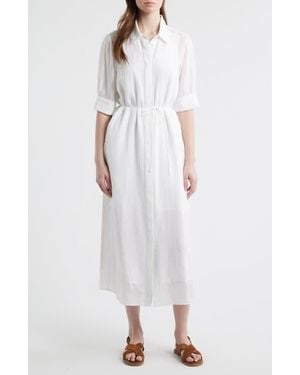 Rag & Bone Lucy Texture Stripe Shirtdress - White