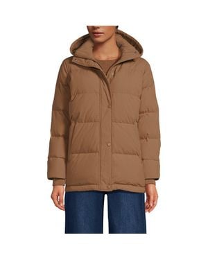 Lands' End Wide Channel 600 Down Puffer Jacket - Brown