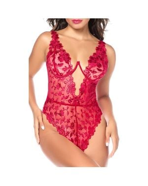 MAPALE Embroidered Underwire Teddy
