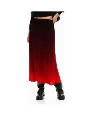 Desigual Gradient Tube Skirt - Red