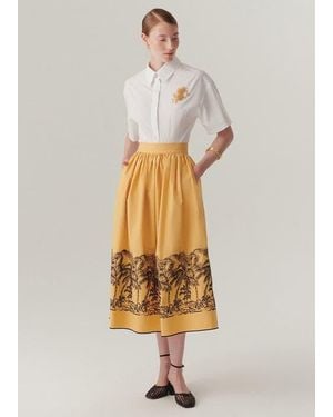 Exquise Callie Pleated Skirt - White