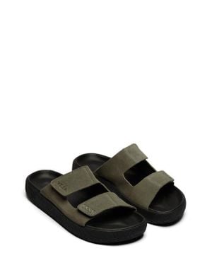 Veja Etna Suede Slide Sandal - Black