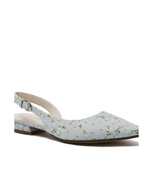 Lands' End Leather Slingback Low Heels - White