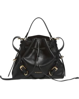 Givenchy Small Voyou Leather Bucket Bag - Black