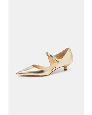 Bells & Becks Nadia Kitten Heel Mary Jane Pump - Natural