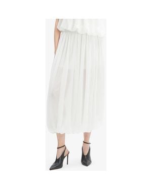 Bardot Corina Chiffon Bubble Maxi Skirt - White