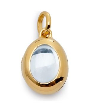 Monica Vinader Birthstone Locket Pendant - Metallic