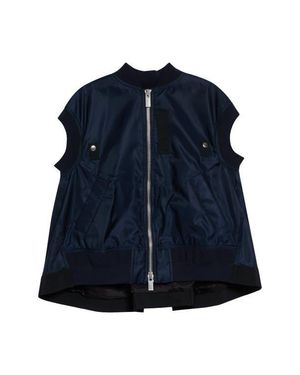 Sacai Nylon Twill Bomber Vest - Blue