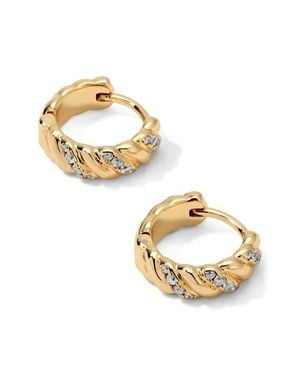 Miranda Frye Dahlia Huggie Hoop Earrings - Metallic