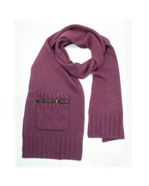 Portolano Scarf With Pocket And Nappa Belt - Purple