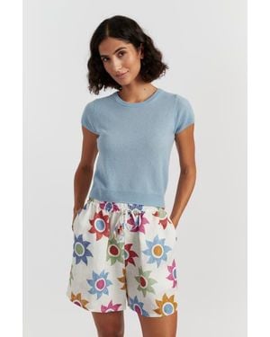 Chinti & Parker Air Pure Cashmere T-Shirt - Blue