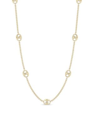 Zoe Chicco 14K Mariner Chain Necklace - White