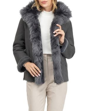 Gorski Merino Genuine Shearling Jacket - Gray