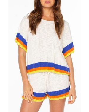 Roxy Cabana Club Stripe T-Shirt - White