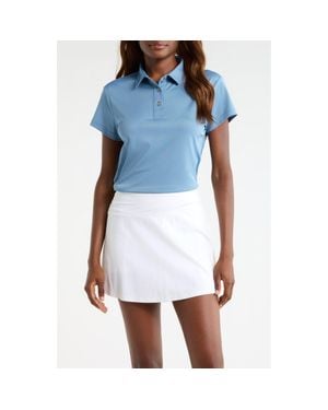 Swannies Ava Short Sleeve Performance Golf Polo - Blue
