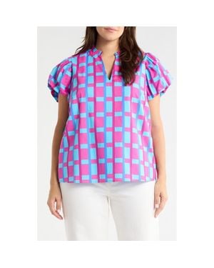 Sugarlips Marvy Checker Top - Blue