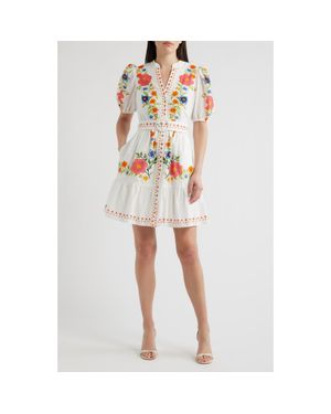 Eliza J Floral Print Poplin Dress - Multicolor